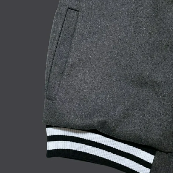 Reason Charcoal Bomber Jacket with Embroidered Designs $159 - Picture 5 of 6